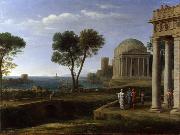 Claude Lorrain Landscape with Aeneas on Delos (mk17) oil painting reproduction